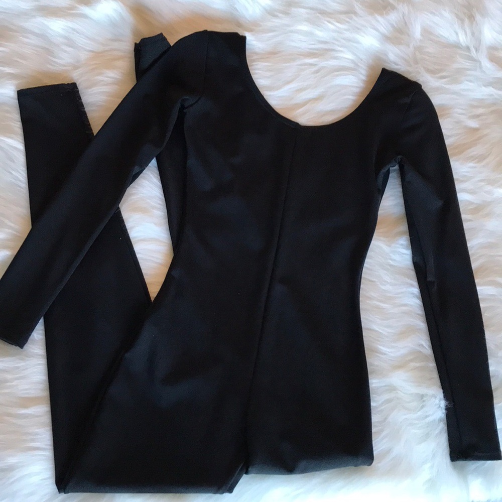 Adult U Neck One Piece Unitard Full Bodysuit